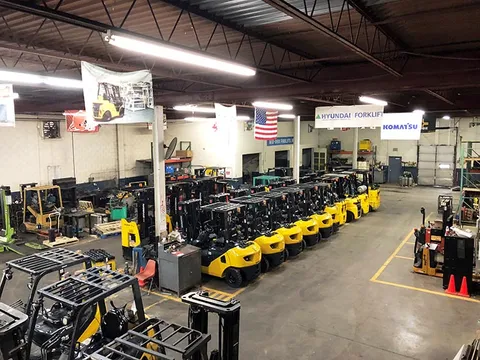 Selection of Rental Forklifts in Store